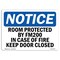 Signmission OSHA Notice, 3.5" Height, Room Protected By Fm200 In Case Of Fire Sign, 5" X 3.5", Landscape OS-NS-D-35-L-18127 - alternate 1
